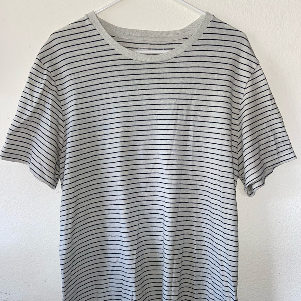 Old Navy Grey/blue Striped Tee